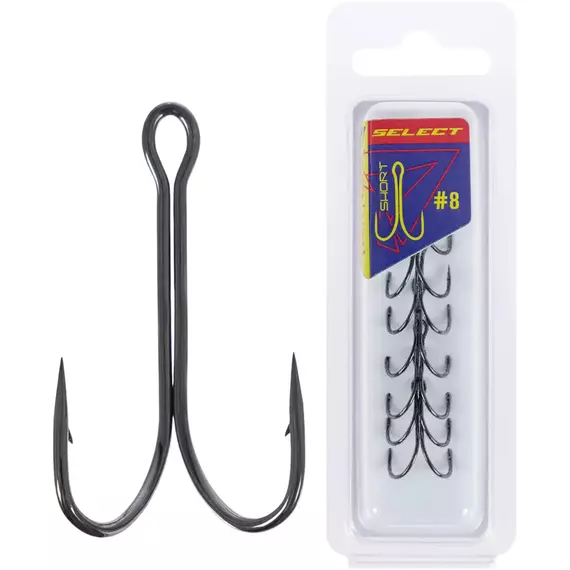 Двійник Select TWH-22S Twin Short #8 (7 шт / уп), Номер гачка, №: 8, Тип довжини: Short/Короткий, фото 